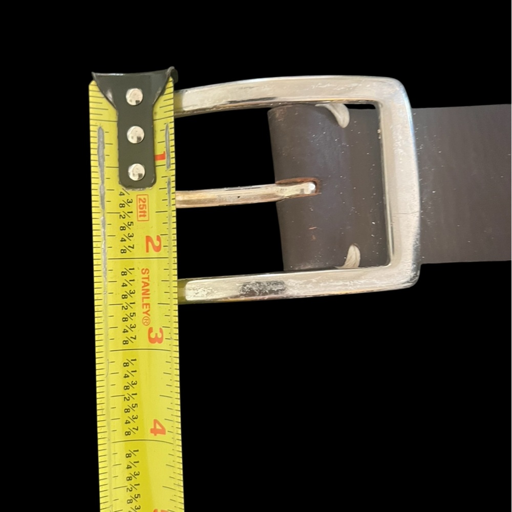 Anthropologie belt grommeted silver leather rhinestones western silver brass - Picture 14 of 15